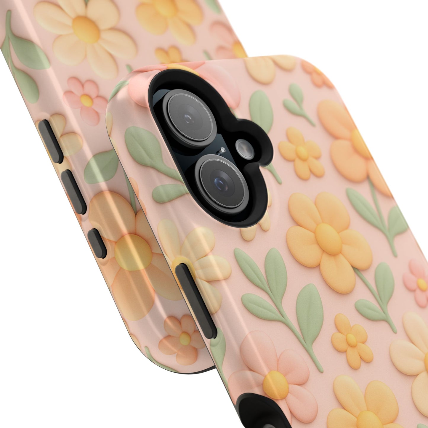 Vintage Floral 3D iPhone Case | MagSafe Compatible