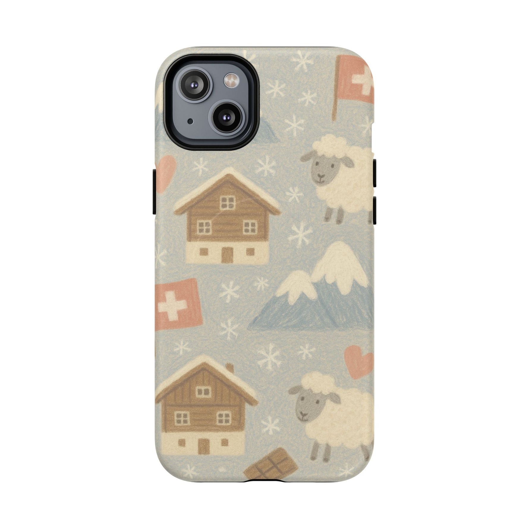 Swiss Chalet Sheep Pattern Tough MagSafe iPhone Case  Shamo's iPhone 14 Plus / Matte