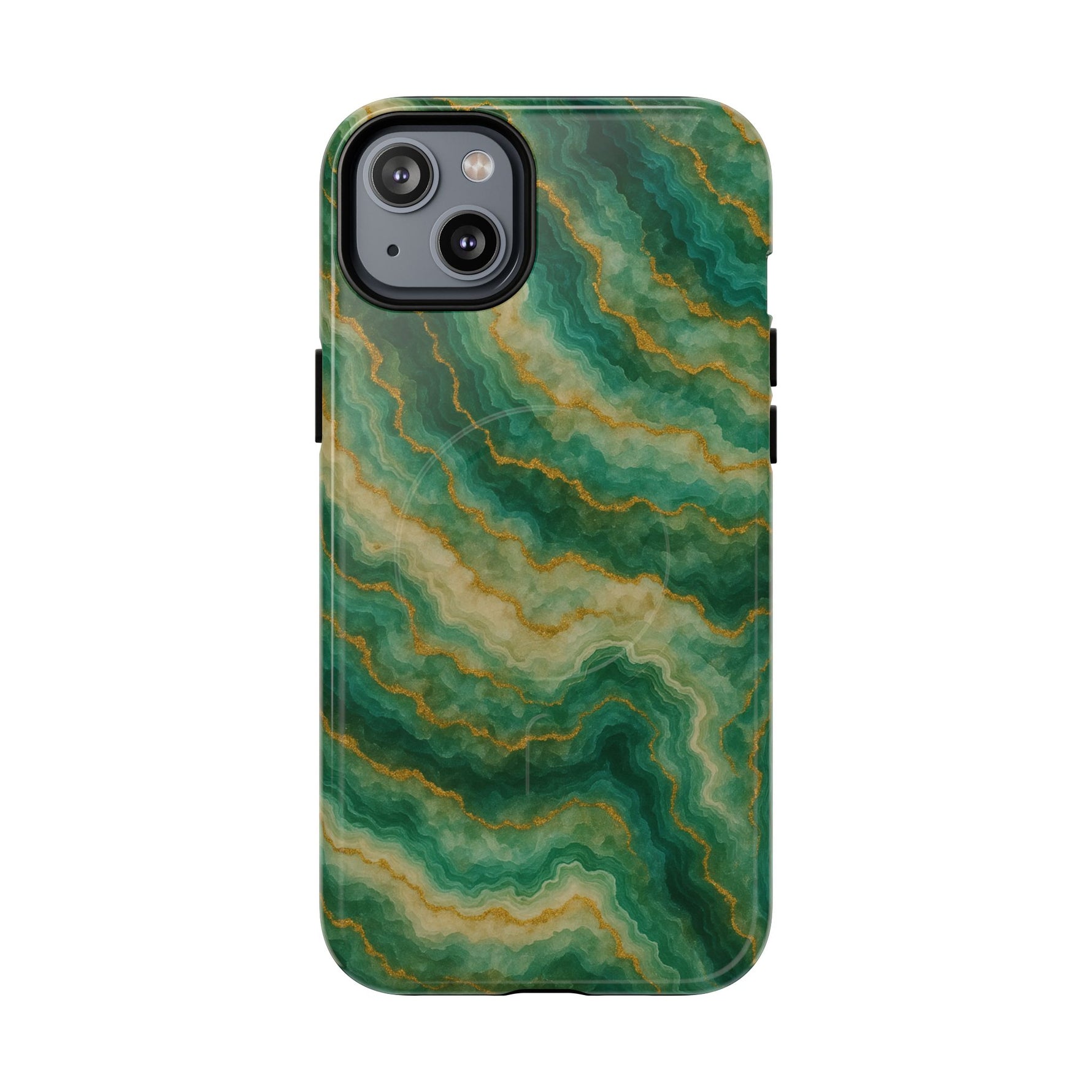 Green Marble iPhone Case with MagSafe - Shamo's