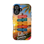 Hello Summer Phone Case — Tropical Beach MagSafe Impact-Resistant Case