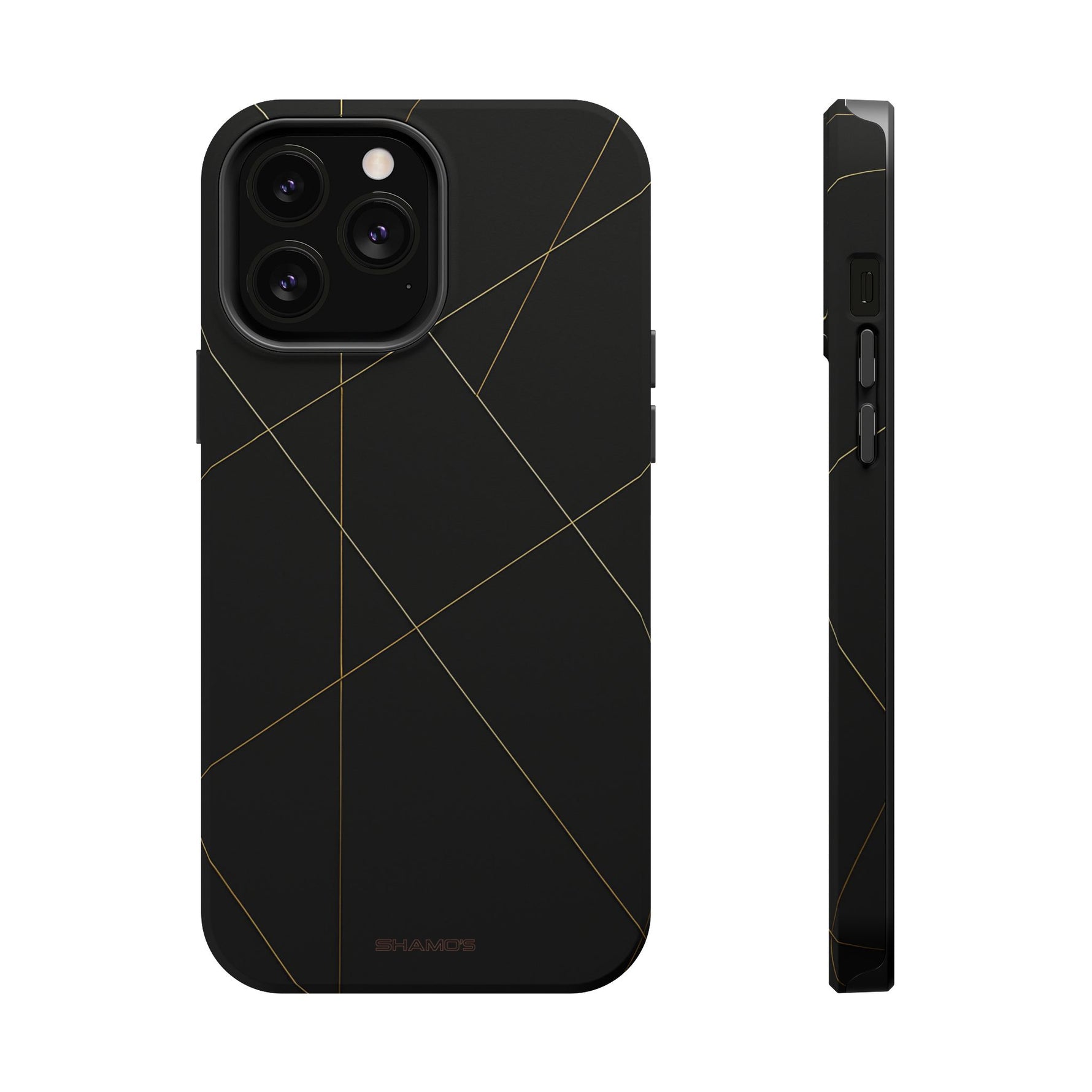 Funda para iPhone con diseño geométrico negro | MagSafe
