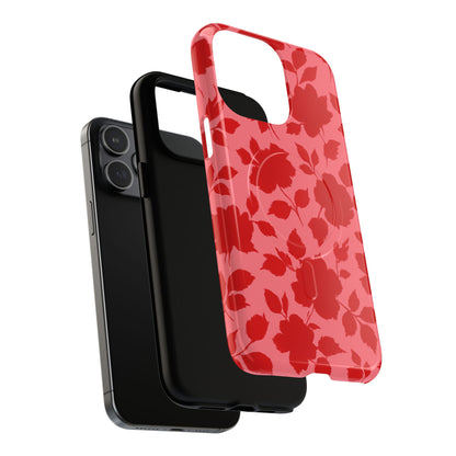 Red Floral Love iPhone Case (MagSafe compatible)