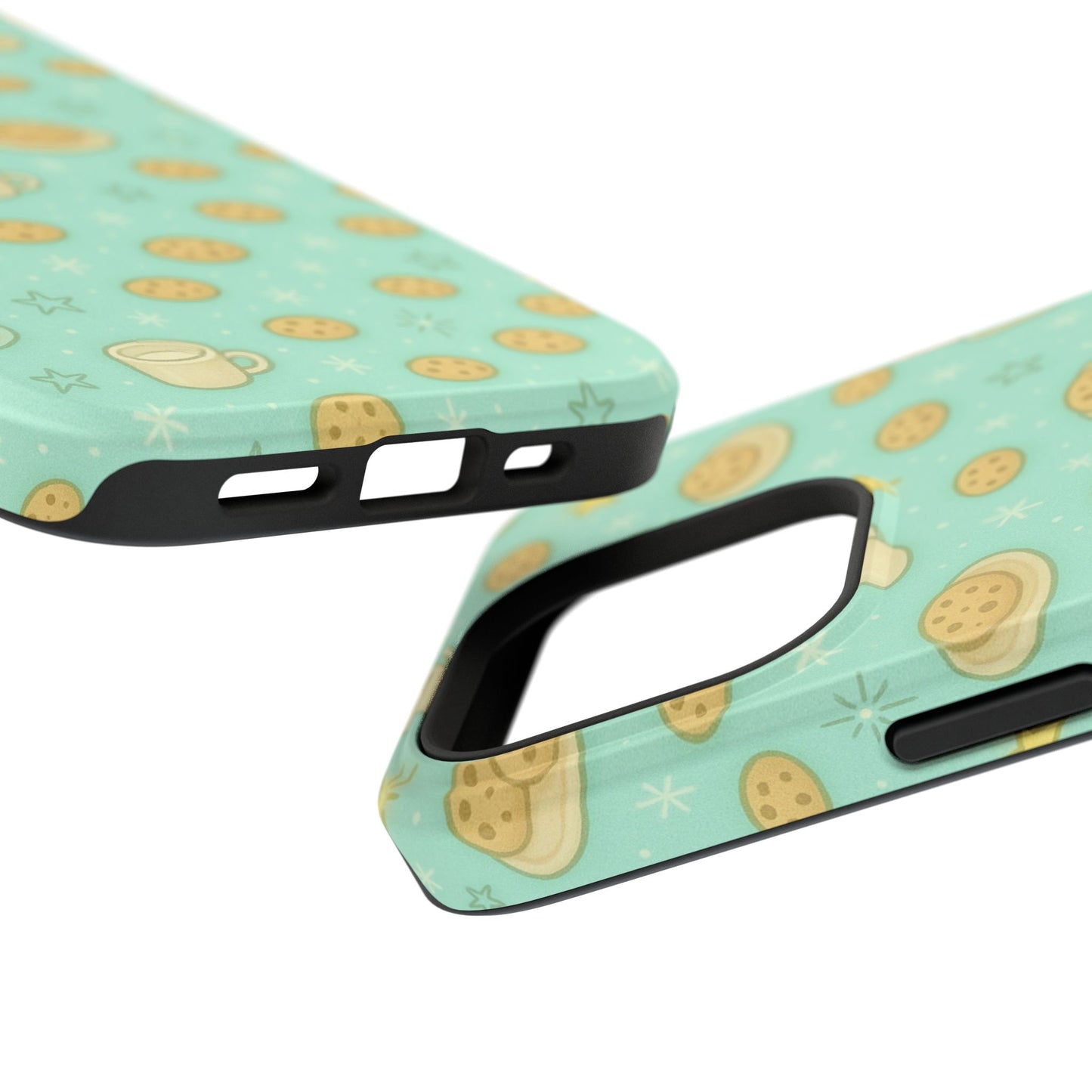 Cookie & Coffee Pattern Tough iPhone Case — Impact-Resistant