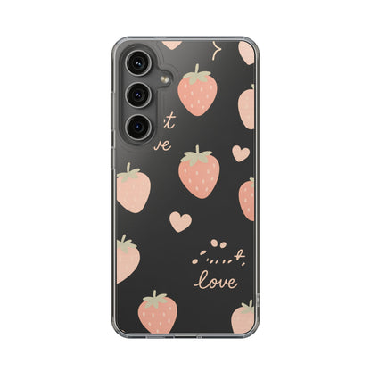 Sweet Love Strawberry Clear iPhone Case | MagSafe - Shamo's