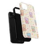 Cute Pastel Bear Impact Phone Case | Heart & Star Kawaii Pattern  Shamo's