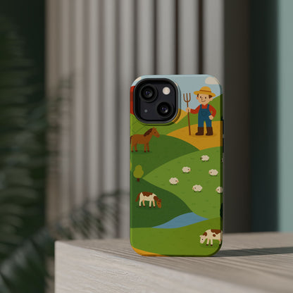 Farm-Themed Impact-Resistant MagSafe Phone Case