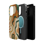 Abstract Earth-Tone Impact iPhone Case — MagSafe  Shamo's