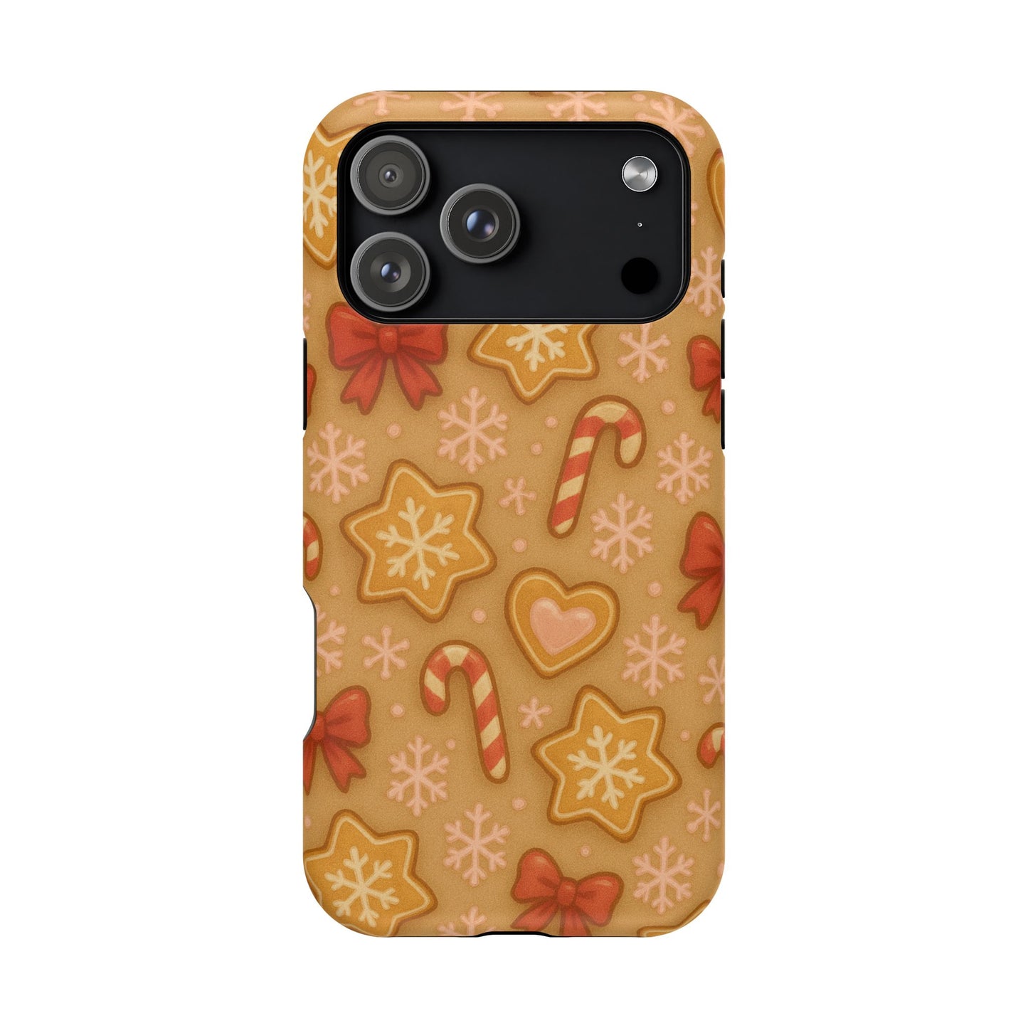 Candy Cane & Gingerbread Holiday iPhone Case — Impact-Resistant