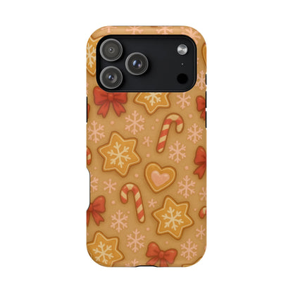 Candy Cane & Gingerbread Holiday iPhone Case — Impact-Resistant