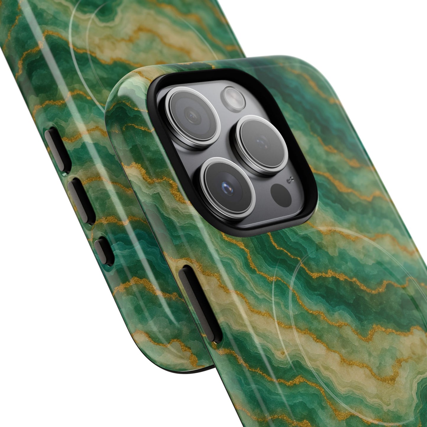 Green Marble iPhone Case with MagSafe - Shamo's