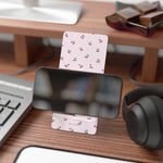 Pink Cherry Pattern Phone Stand — Portable Mobile Display Holder