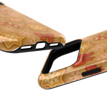 Candy Cane & Gingerbread Holiday iPhone Case — Impact-Resistant