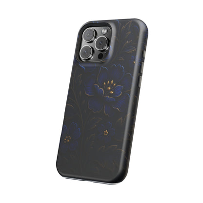 3D Velvet Night Flower iPhone Case | MagSafe