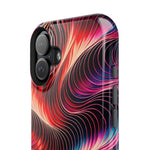 Abstract Red Wave Magnetic Impact-Resistant Phone Case | MagSafe