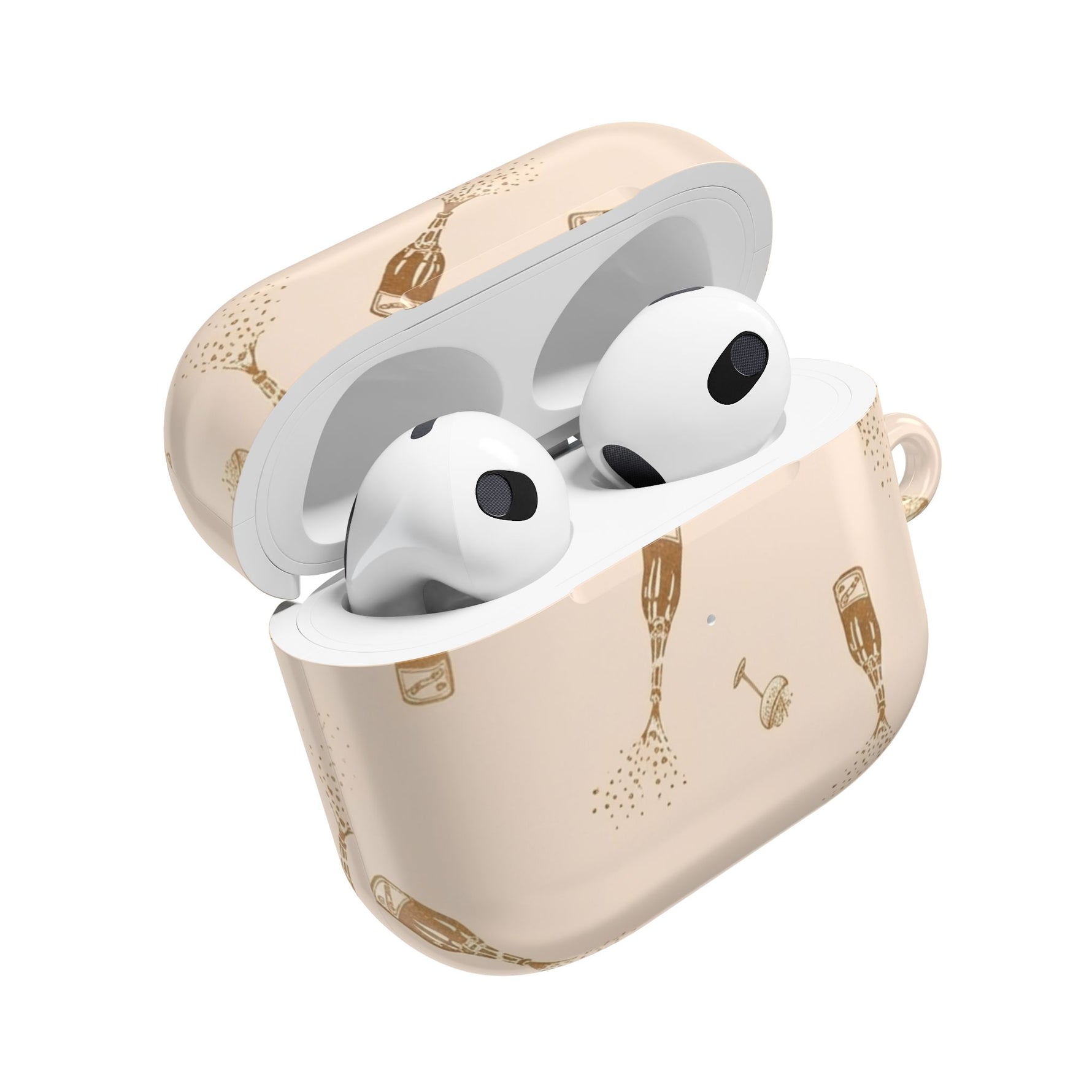 AirPod Case — Champagne Bubbles Pattern Silicone Case