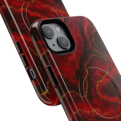 Red Marble iPhone Case with MagSafe