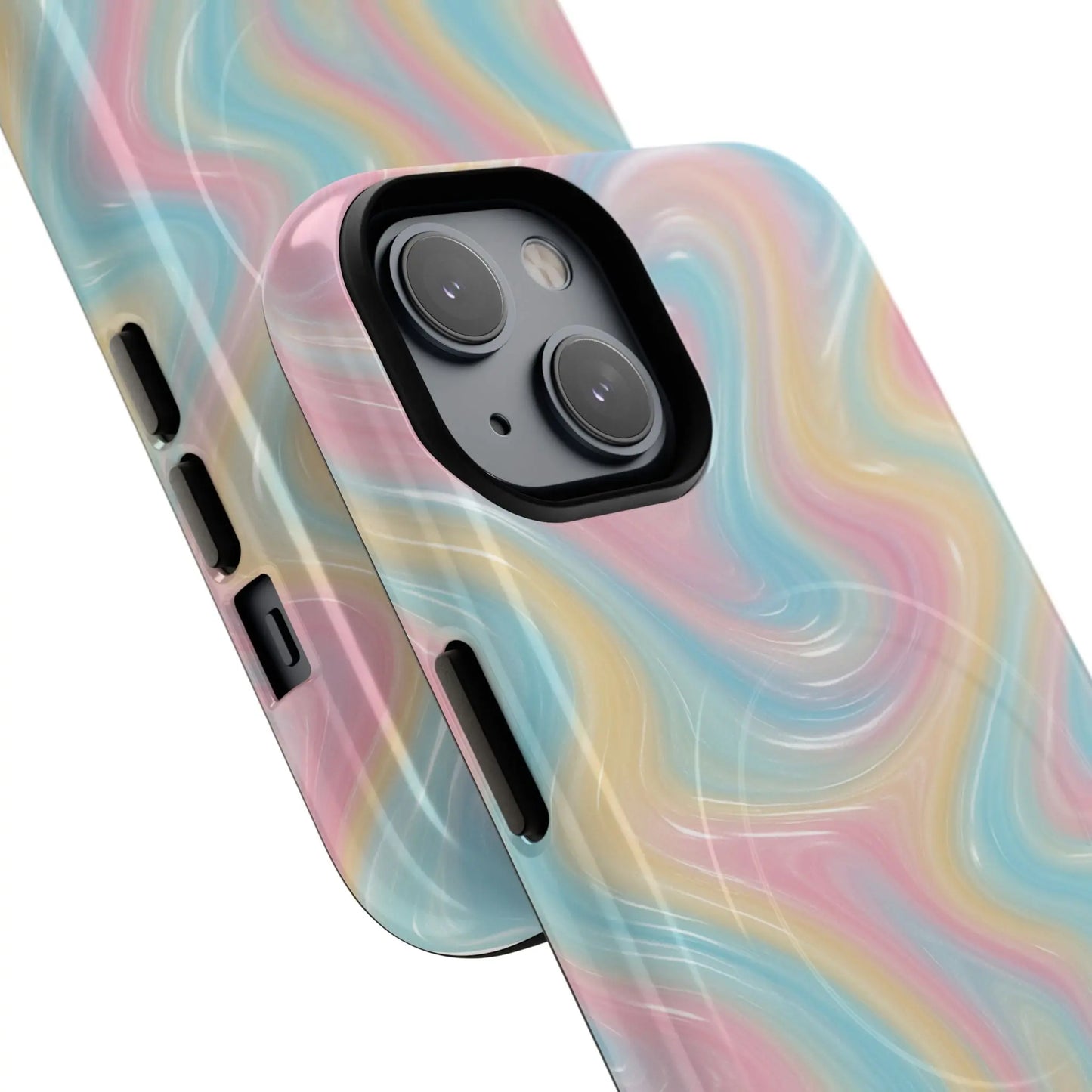 Rainbow Marble Swirl iPhone Case with MagSafe - Shamo's