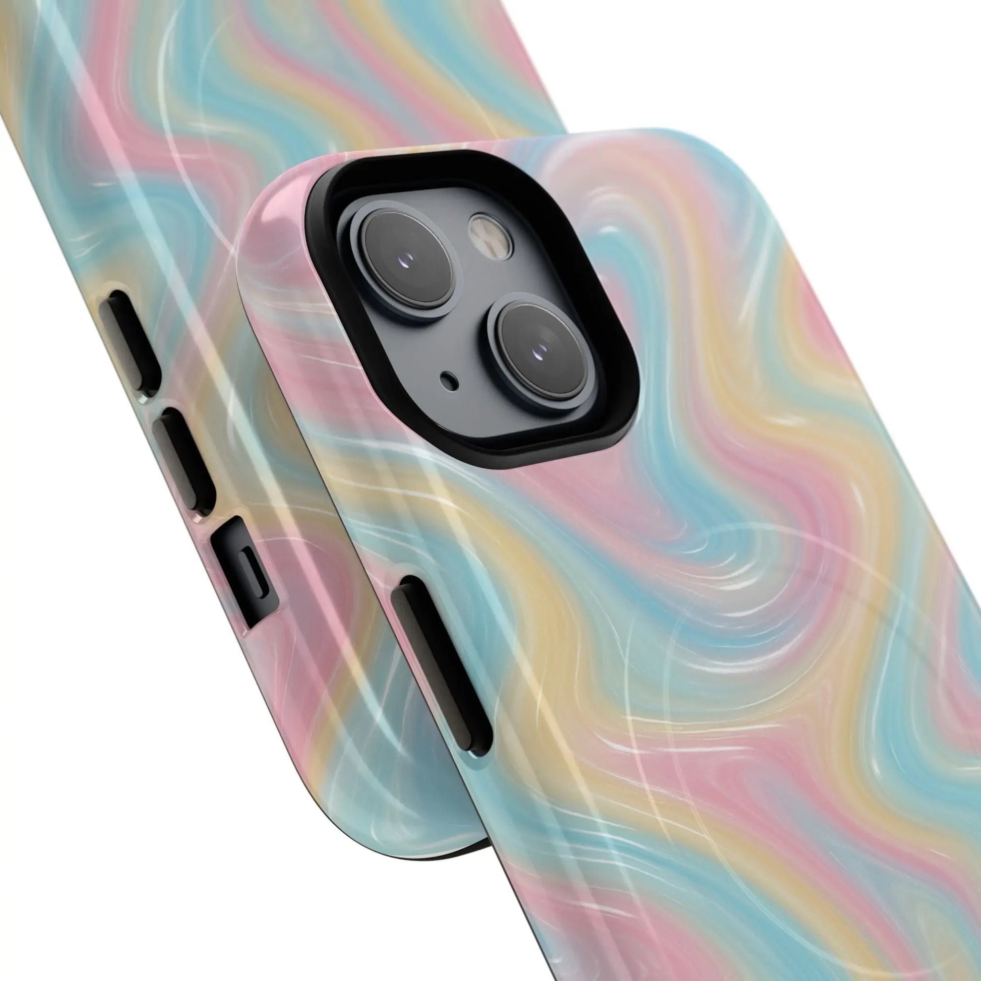 Rainbow Marble Swirl iPhone Case with MagSafe - Shamo's