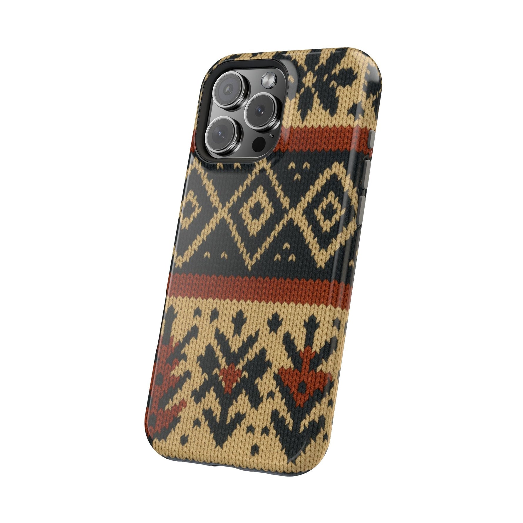 Nordic Knit Pattern MagSafe Impact-Resistant iPhone Case  Shamo's