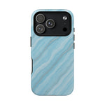 Sky Blue Marble iPhone Case with MagSafe - Shamo's
