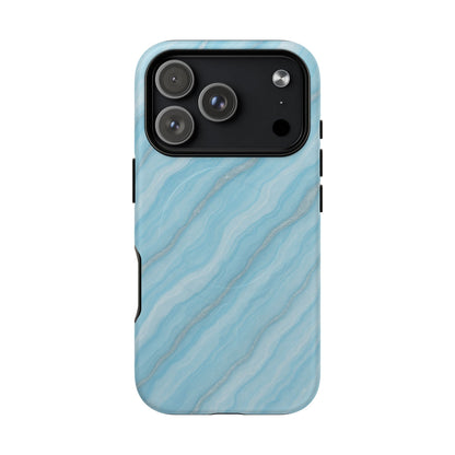 Sky Blue Marble iPhone Case with MagSafe - Shamo's