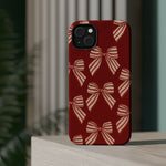 Holiday Red Bow iPhone Case — Impact‑Resistant iPhone Cover with MagSafe compatibility  Shamo's