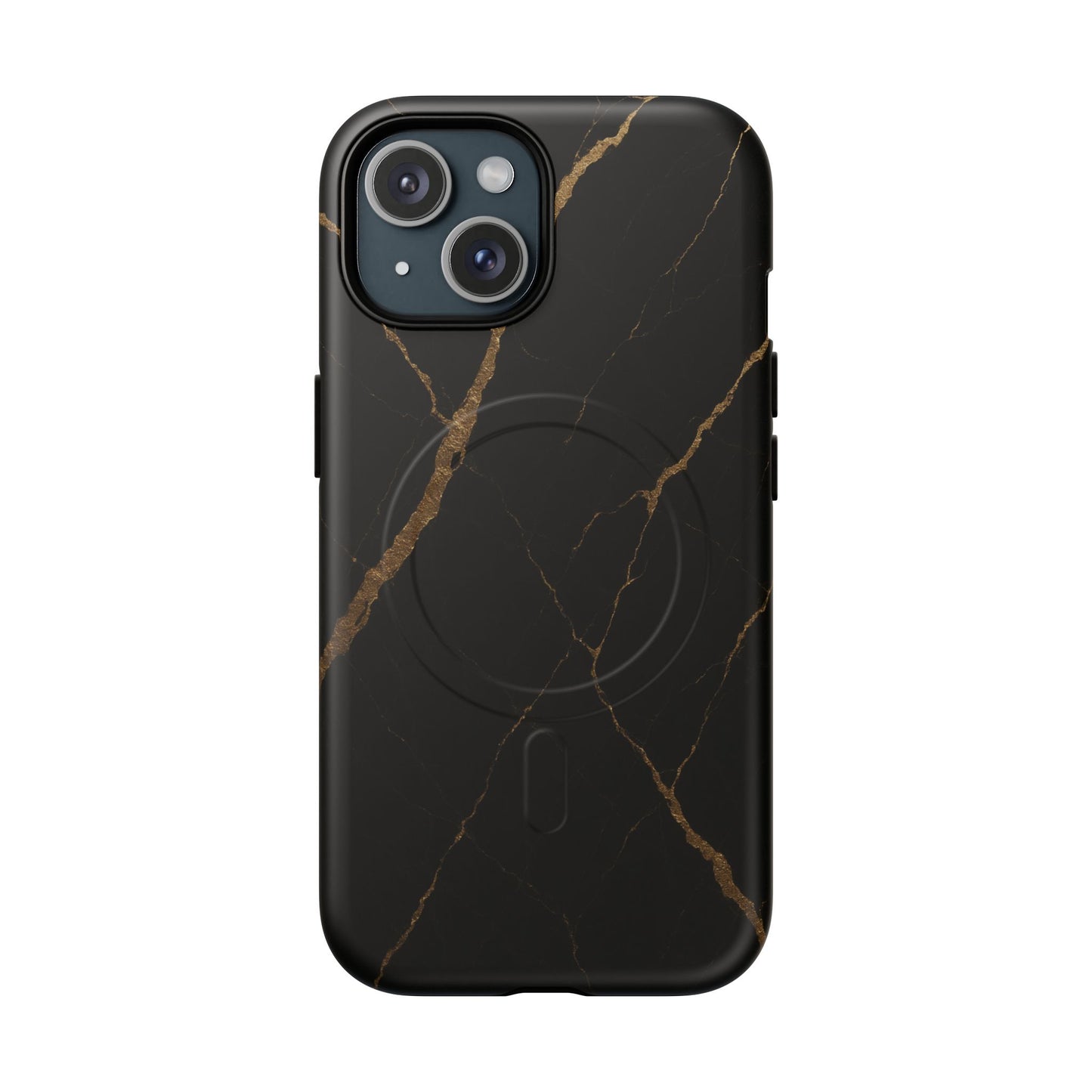 Black & Gold Marble iPhone Case with MagSafe - Shamo's