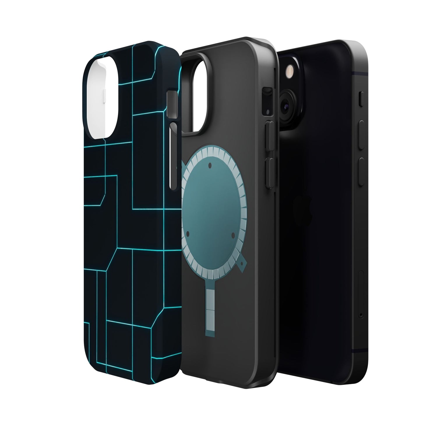 Neon Grid Magnetic Impact-Resistant iPhone Case | MagSafe compatible  Shamo's