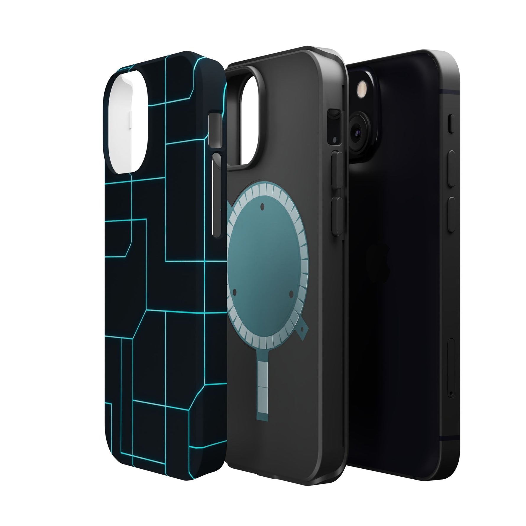 Neon Grid Magnetic Impact-Resistant iPhone Case | MagSafe compatible  Shamo's