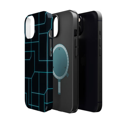 Neon Grid Magnetic Impact-Resistant iPhone Case | MagSafe compatible  Shamo's