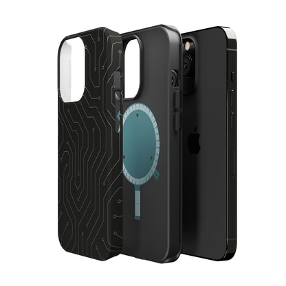 Black Circuit Board Design iPhone Case | MagSafe  Shamo's