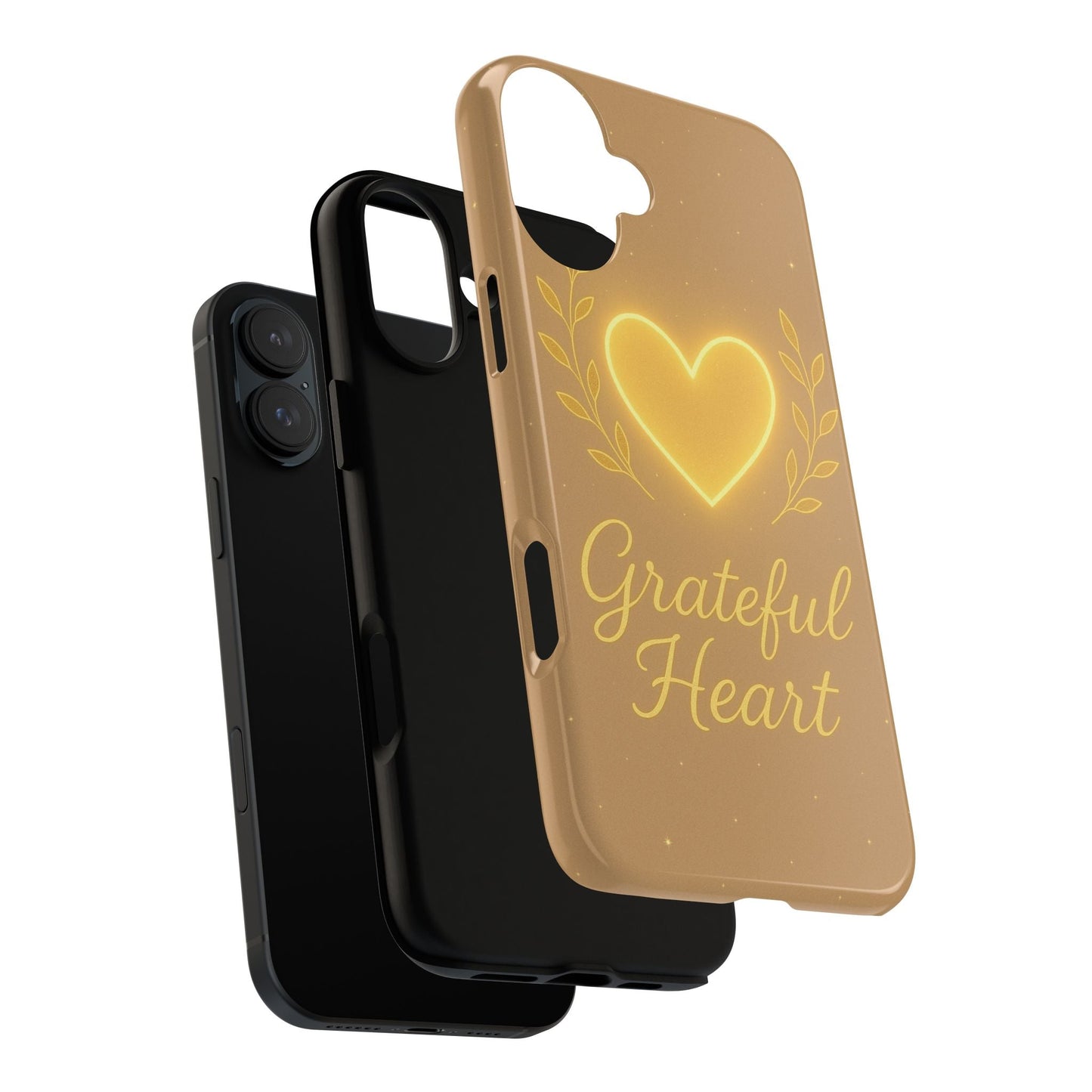 Grateful Heart iPhone Case — Warm Neon Heart