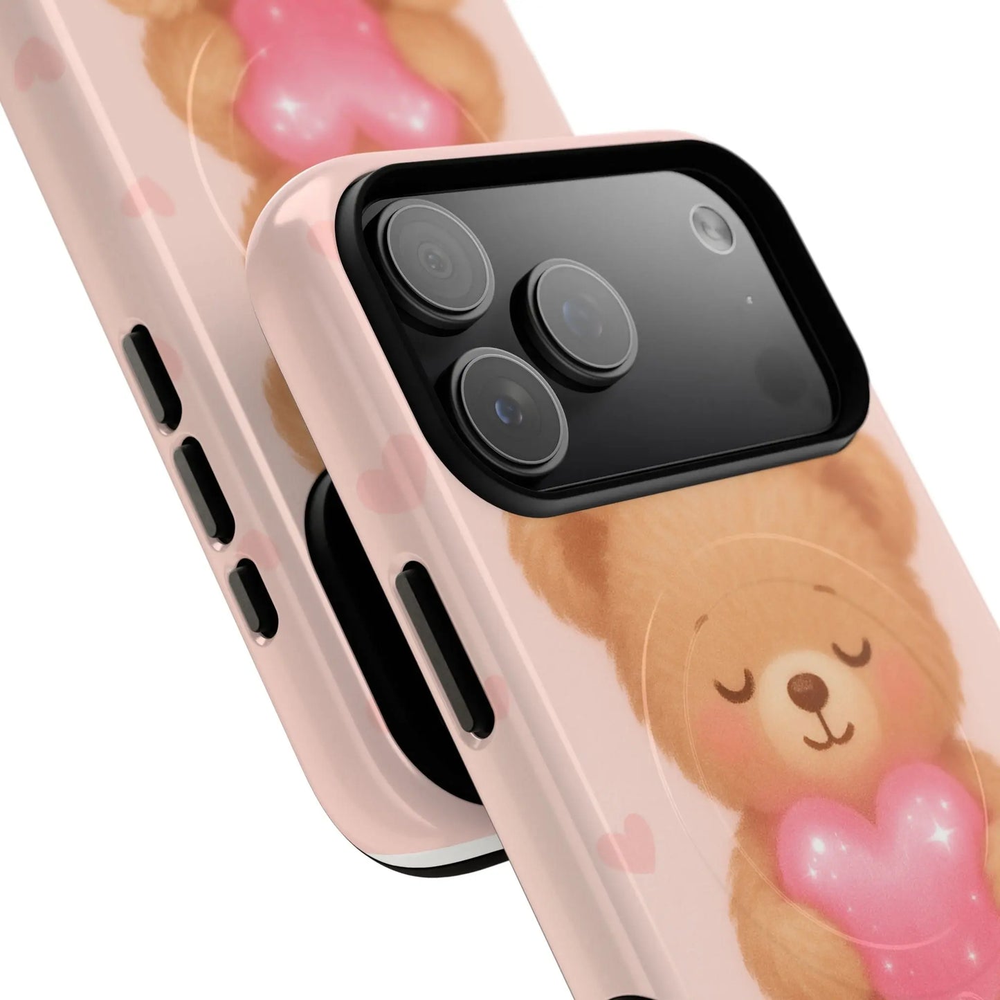 Heart Hug Teddy Bear iPhone Case – with MagSafe