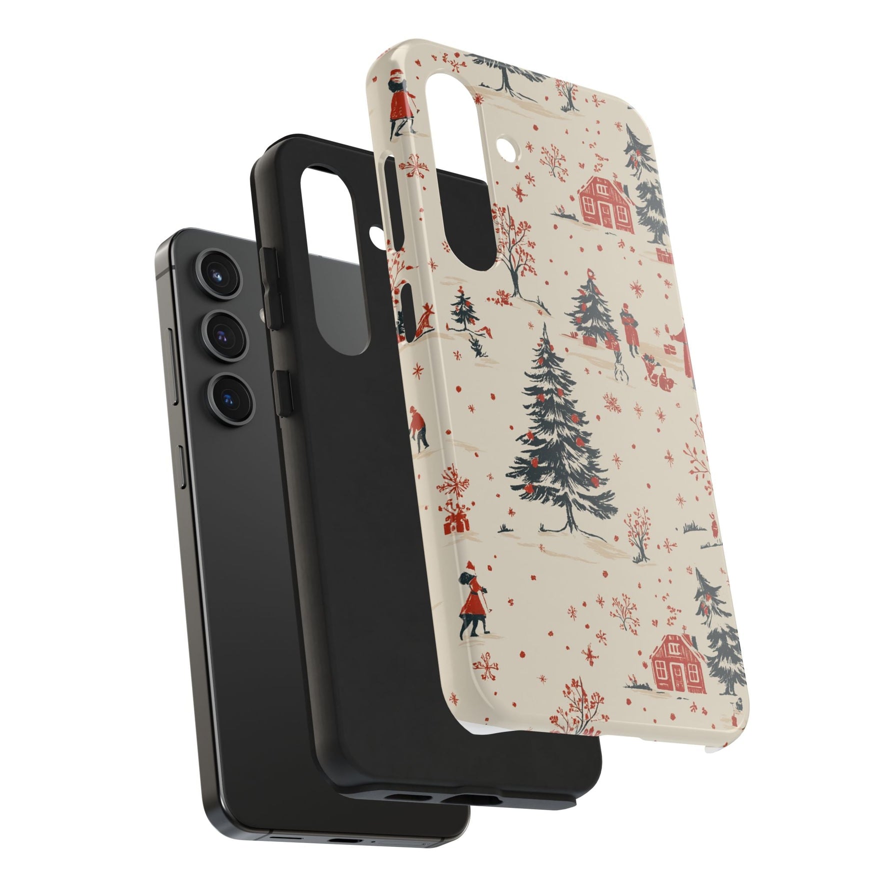 Winter Village Holiday Tough iPhone Case — Vintage Holidays & Snow Scene  Shamo's
