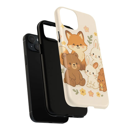 Forest Friends iPhone Case — Fox, Bear & Bunny Design. with MagSafe - Shamo's