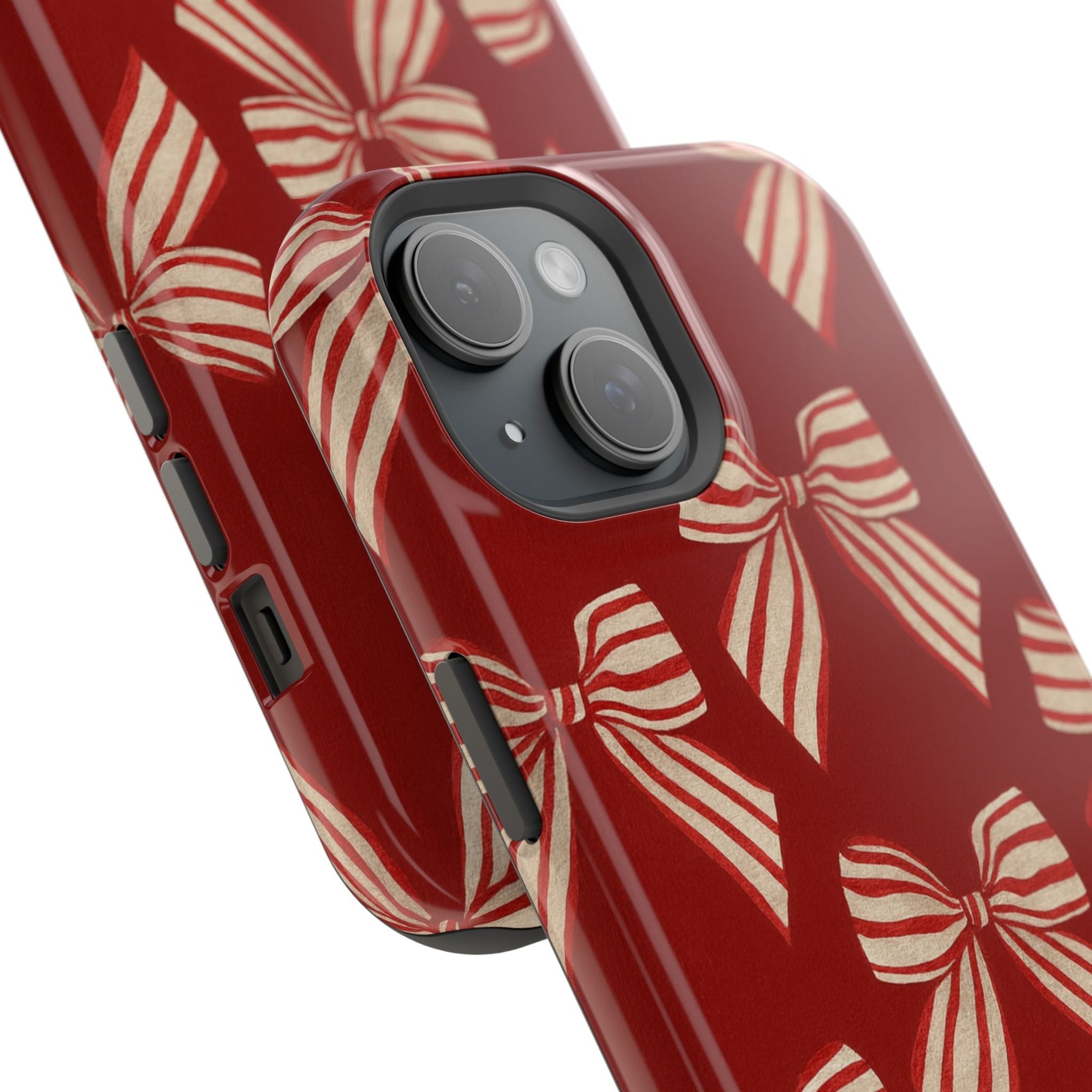 Holiday Red Bow iPhone Case — Impact‑Resistant iPhone Cover with MagSafe compatibility  Shamo's