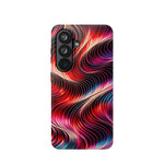 Abstract Red Wave Magnetic Impact-Resistant Phone Case | MagSafe