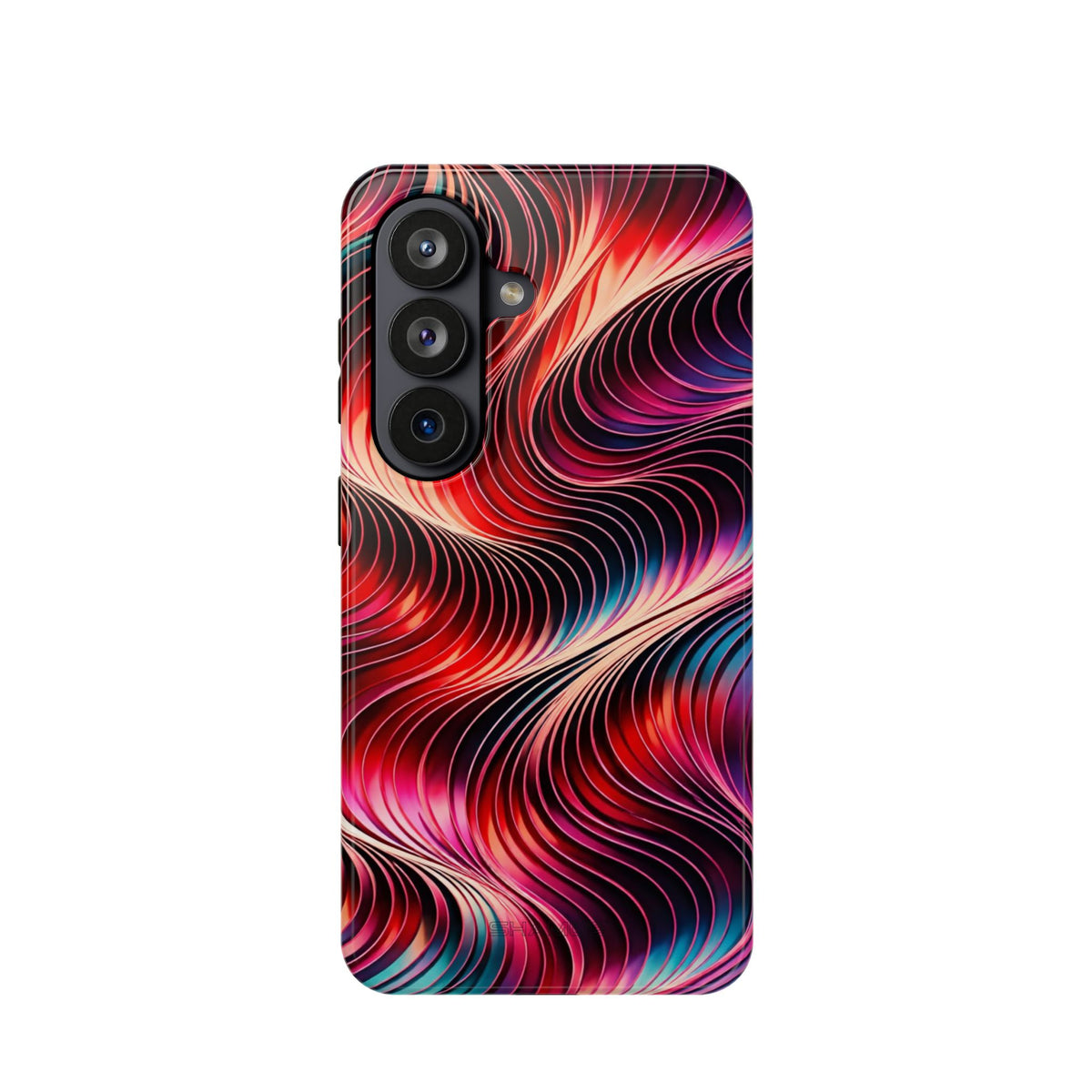Abstract Red Wave Magnetic Impact-Resistant Phone Case | MagSafe