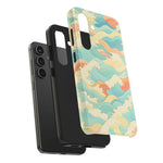 Ocean Wave Tough Phone Case — Pastel Retro Surf Pattern  Shamo's