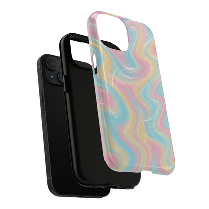 Rainbow Marble Swirl iPhone Case with MagSafe - Shamo's