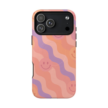 Groovy Smiley Faces Retro iPhone Case | MagSafe