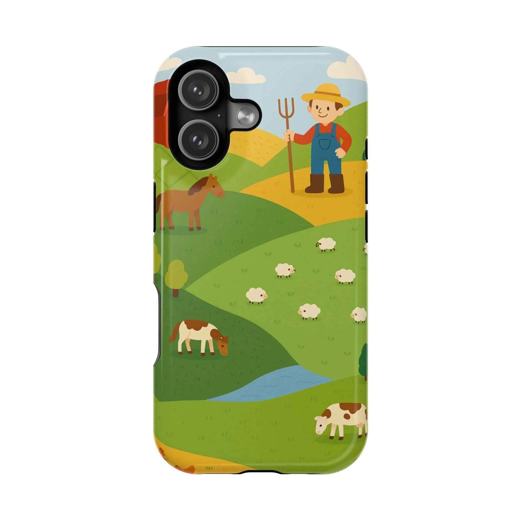 Farm-Themed Impact-Resistant MagSafe Phone Case