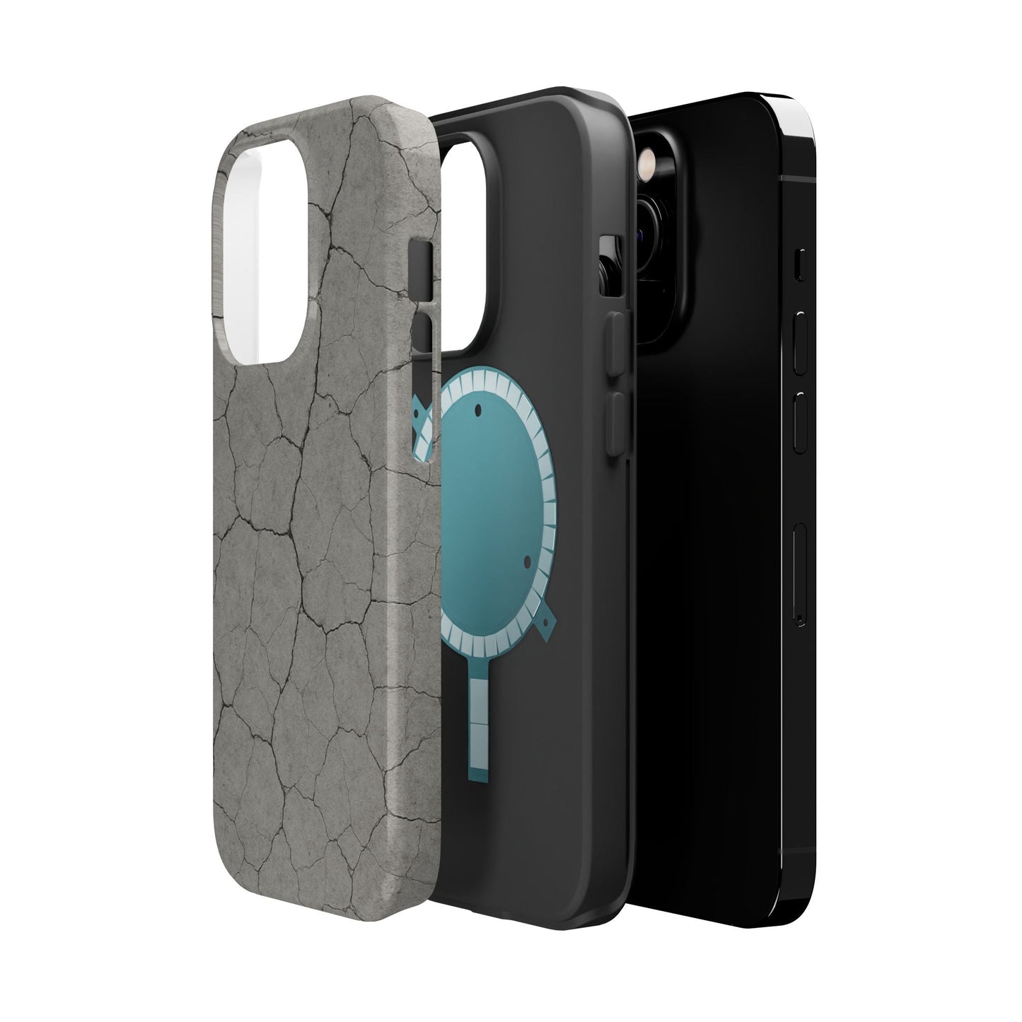 Cracked Concrete Texture iPhone Case with MagSafe compatibility  Shamo's