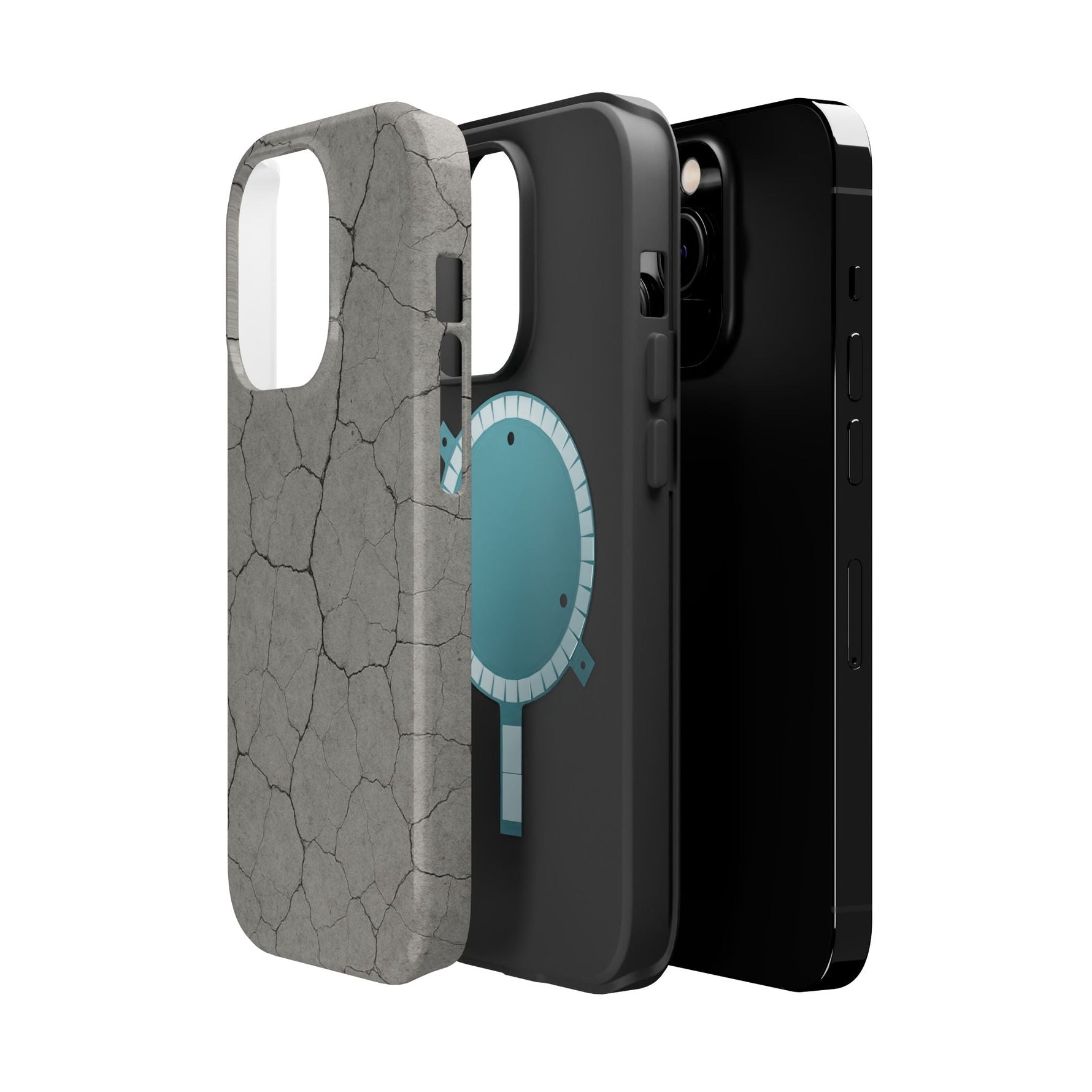 Cracked Concrete Texture iPhone Case with MagSafe compatibility  Shamo's