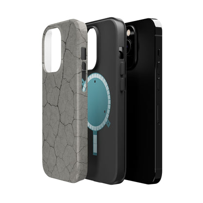 Cracked Concrete Texture iPhone Case with MagSafe compatibility  Shamo's