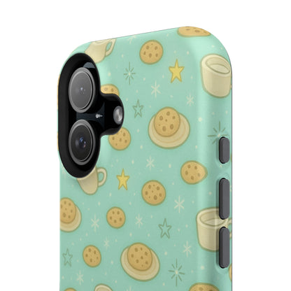Cookie & Coffee Pattern Tough iPhone Case — Impact-Resistant