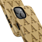 Gold Monogram 'A' iPhone Case with MagSafe - Shamo's