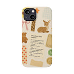 Slim iPhone Case — Cozy Baking & Teddy Pattern (Recipe, Deer, Buttons)  Shamo's