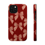 Holiday Red Bow iPhone Case — Impact‑Resistant iPhone Cover with MagSafe compatibility  Shamo's iPhone 14 / Glossy