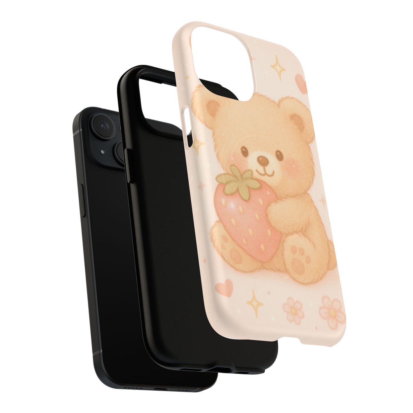 Strawberry Teddy iPhone Case with MagSafe